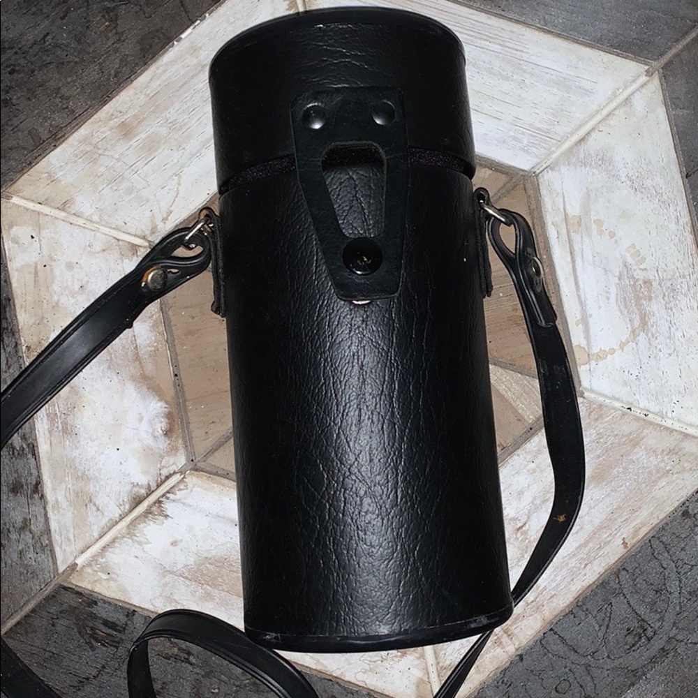 Canon camera lens leather case with strap
